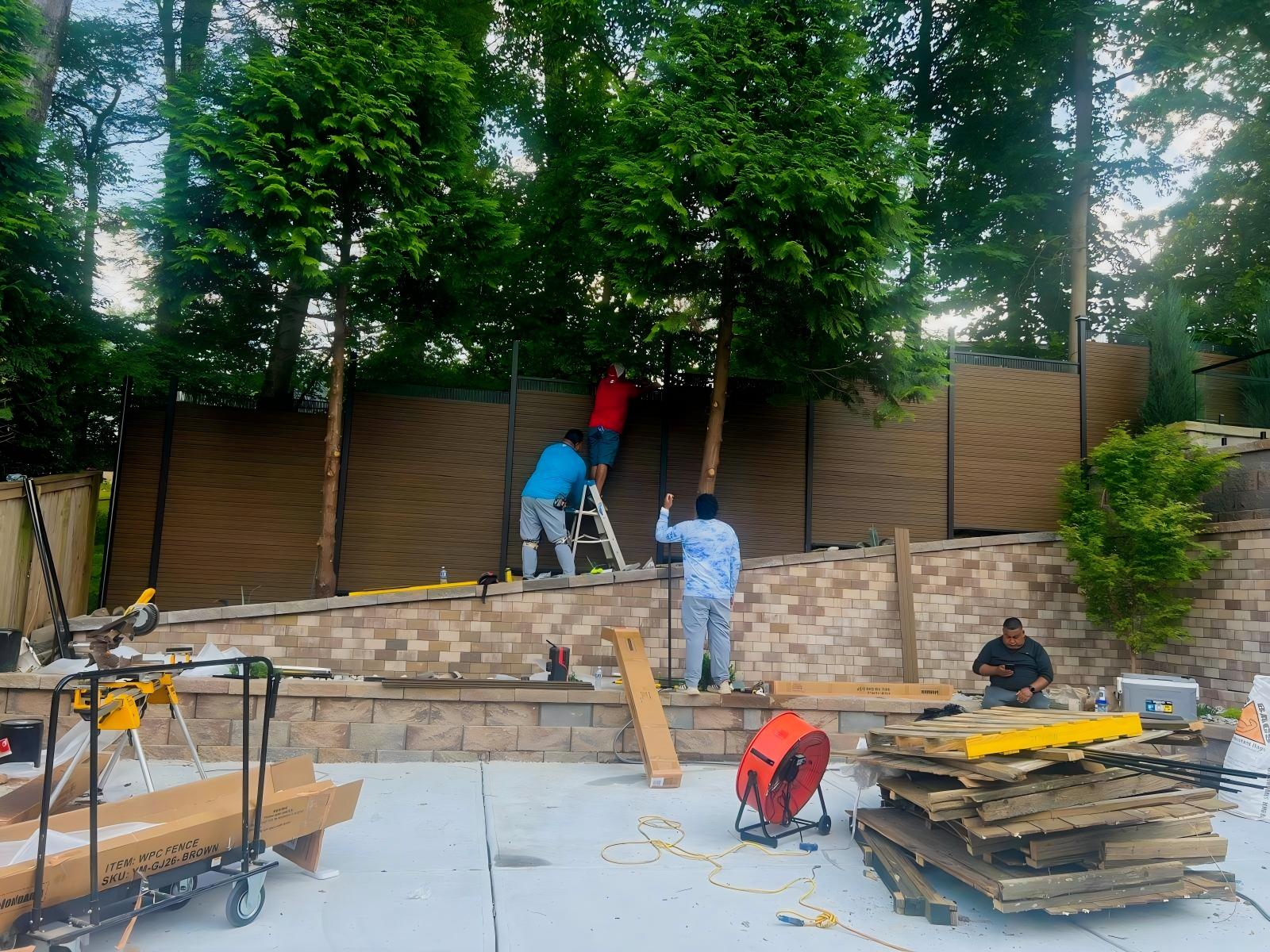 Building a Horizontal Fence on Sloped Land