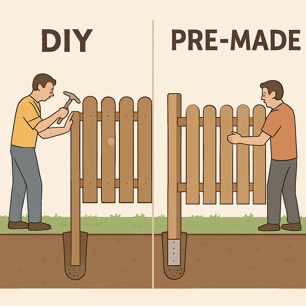 Comparison of DIY vs Pre-Made Fence Installation