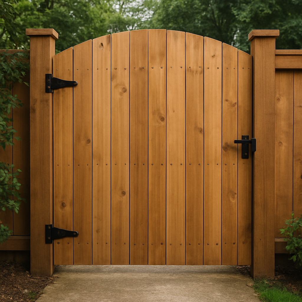 Wooden privacy gate