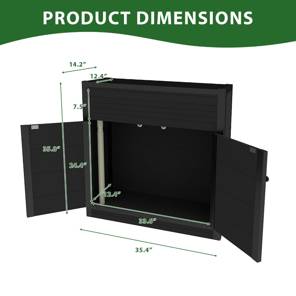 35"x14"x35" Raised Bed with Storage Under