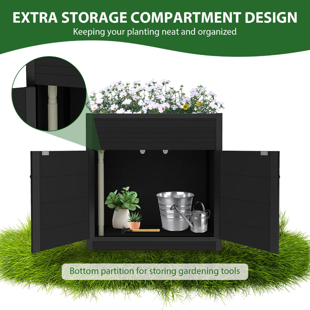 35"x14"x35" Raised Bed with Storage Under