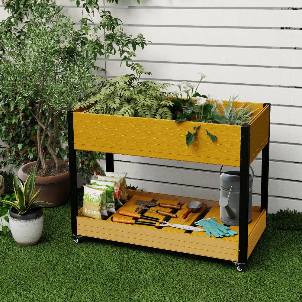 48"x24"x34'' Raised Garden Bed on Wheels