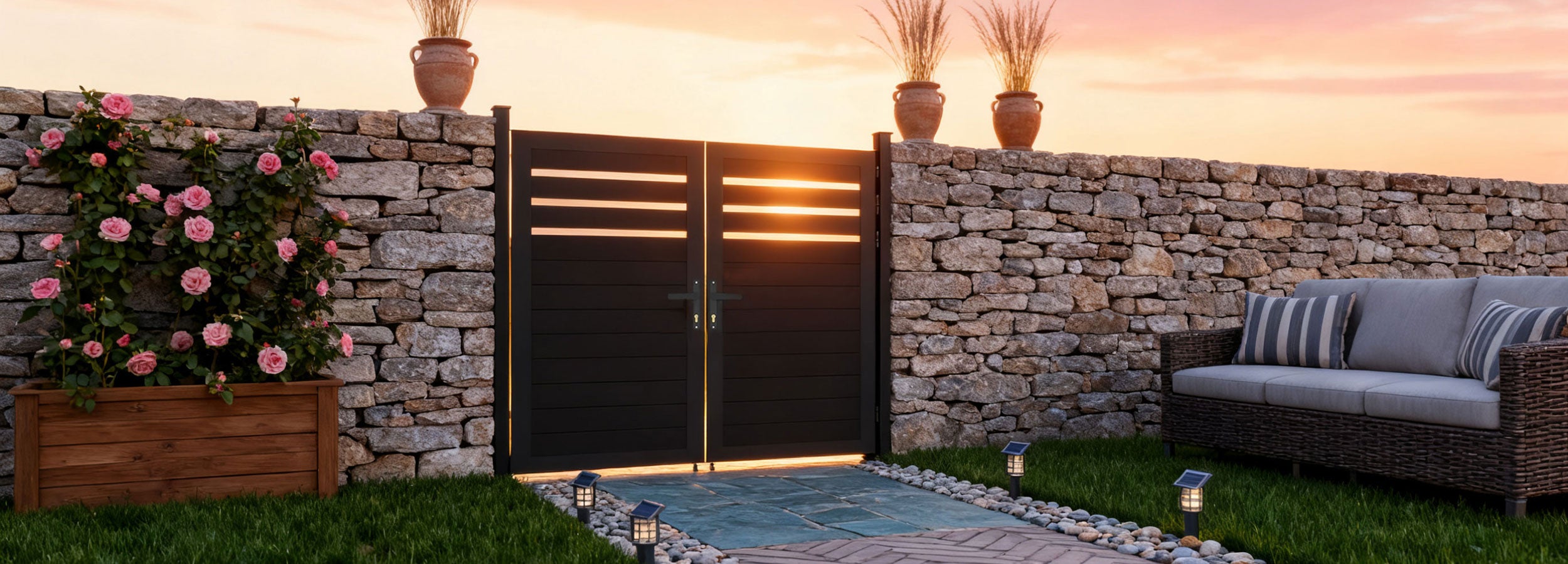 Aluminum double door