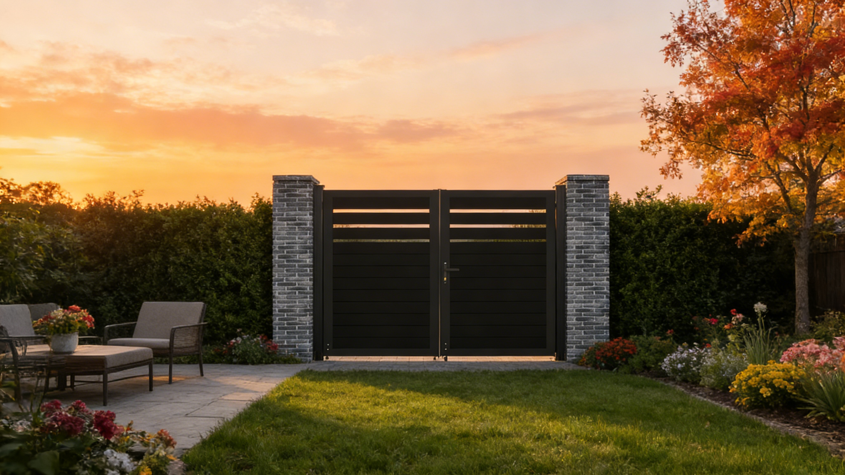 Aluminum double gate door