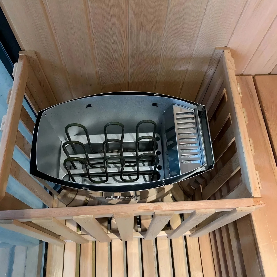 Courtyardmart 1-3 Person Indoor Sauna with Electric Heating, Premium Pine Wood Home Spa for House or Gym, Best Personal Sun Home Sauna Experience