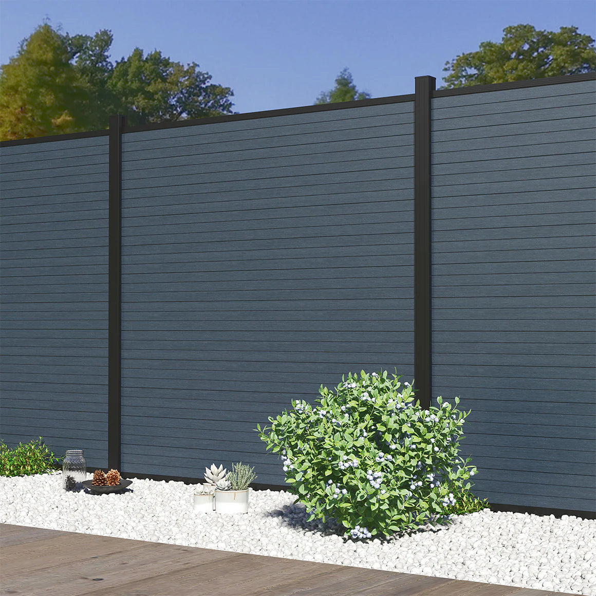6.2ft composite fence panels outdoor privacy fencing