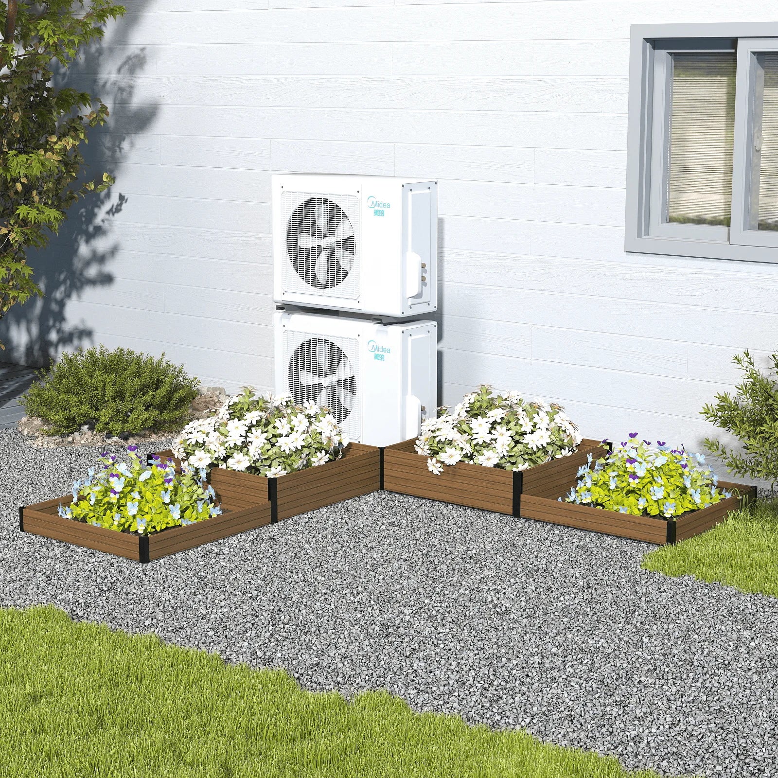 Courtyardmart 94in x 47.2in Large Outdoor Garden Box Raised Planter Bed Above Ground Garden Bed for Flowers or Vegetables for Backyard Patio Balcony or Garden