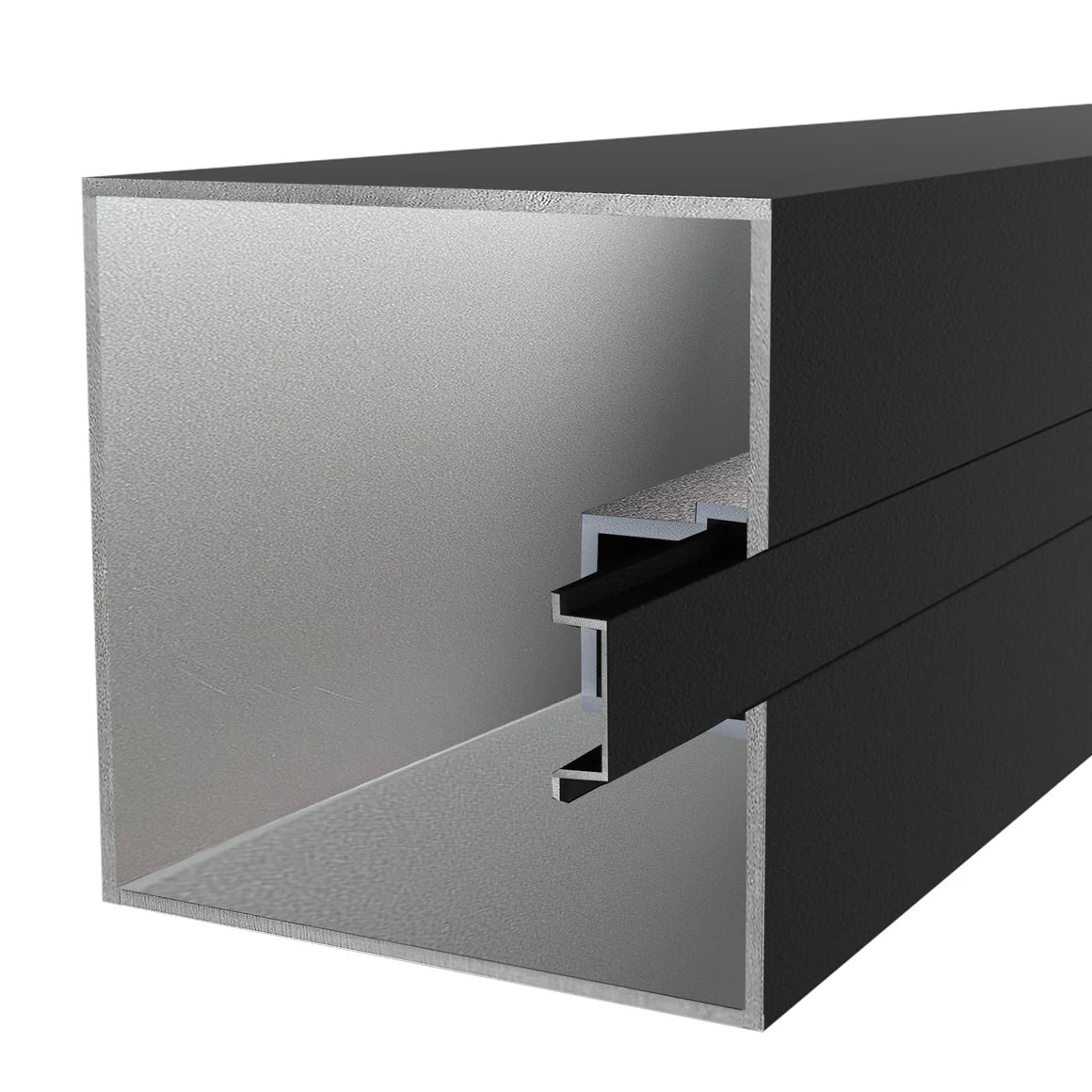 Durable aluminum metal gate post close-up, 96 inch heavy duty fence support