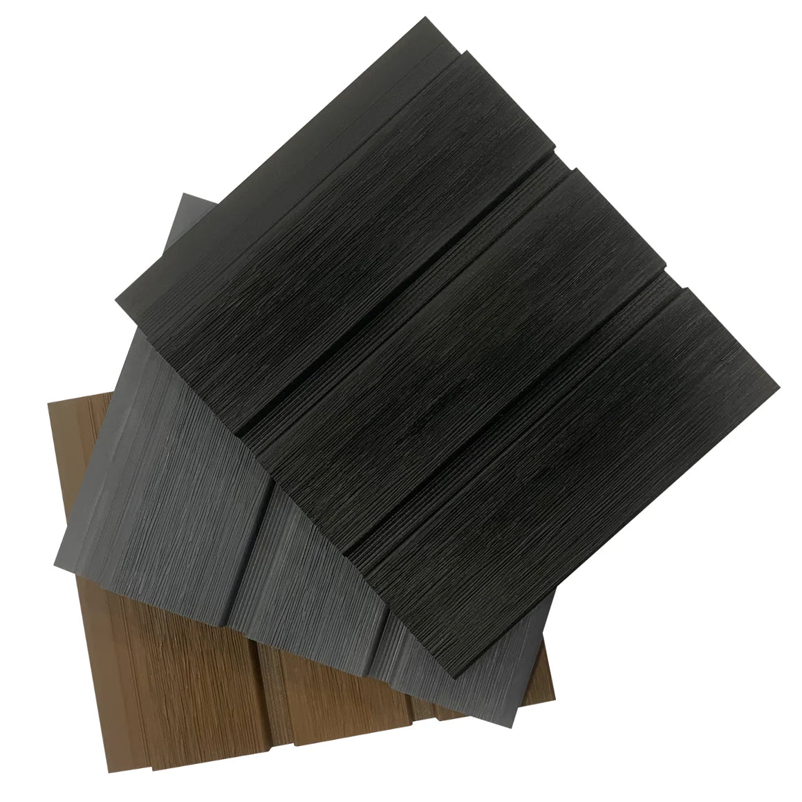 Courtyardmart New Composite Privacy Fence Sample Kit with Brushed Finish – 3 Classic Colors for Outdoor Fence Planning and Material Selection