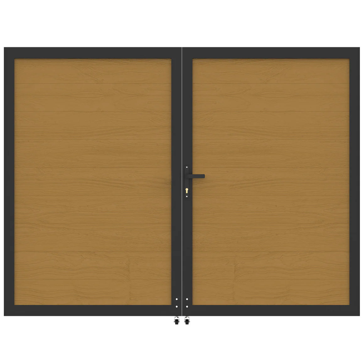 Courtyardmart 10ft x 6ft Composite Privacy Fence Gate Set with Strong Metal Frame, Wide Outdoor Entry for Garden, Backyard or Patio, Modern Fence Gate