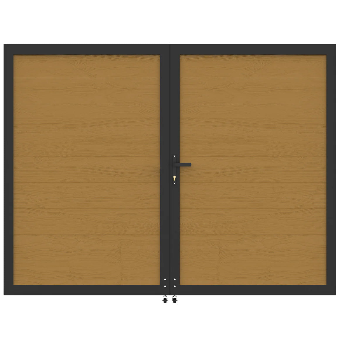 Courtyardmart 10ft x 6ft Composite Privacy Fence Gate Set with Strong Metal Frame, Wide Outdoor Entry for Garden, Backyard or Patio, Modern Fence Gate CourtyardMart