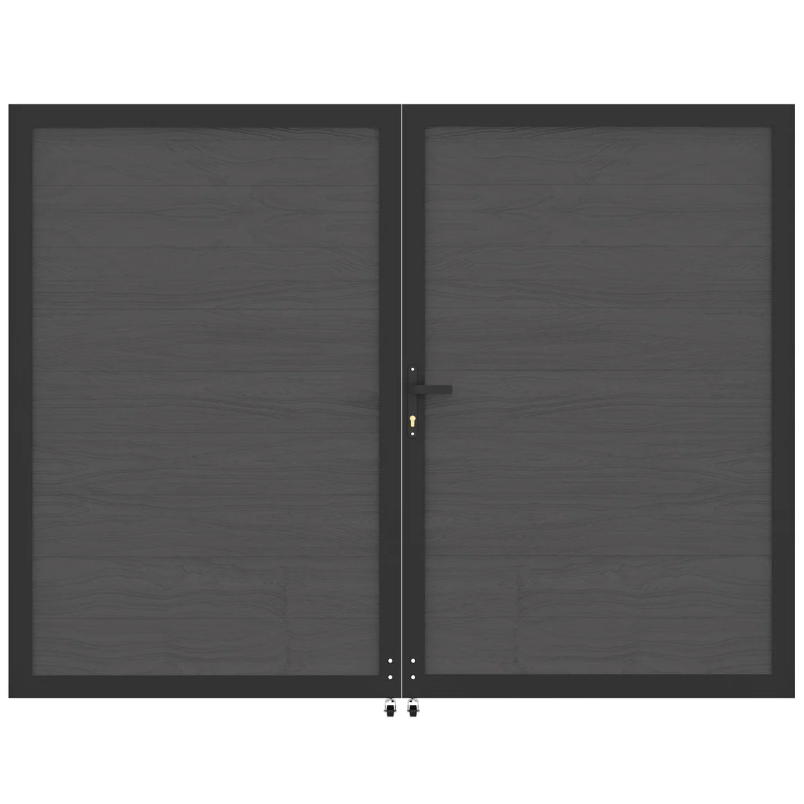 Courtyardmart 10ft x 6ft Composite Privacy Fence Gate Set with Strong Metal Frame, Wide Outdoor Entry for Garden, Backyard or Patio, Modern Fence Gate CourtyardMart