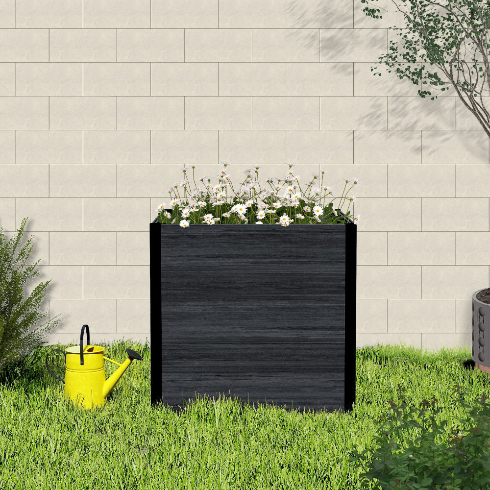 Courtyardmart 31.5in x 31.5in x 30in Outdoor Garden Box Raised Planter Bed Ideal for Backyard Patio Balcony or Garden Above Ground Flower or Vegetable Planter Box