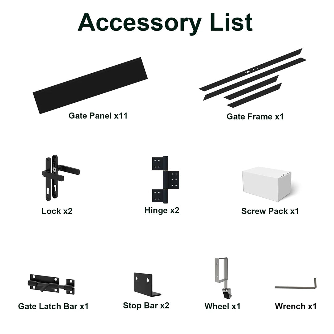 Residential Outdoor Double Swing Fence Door Gate for Garden and Patio