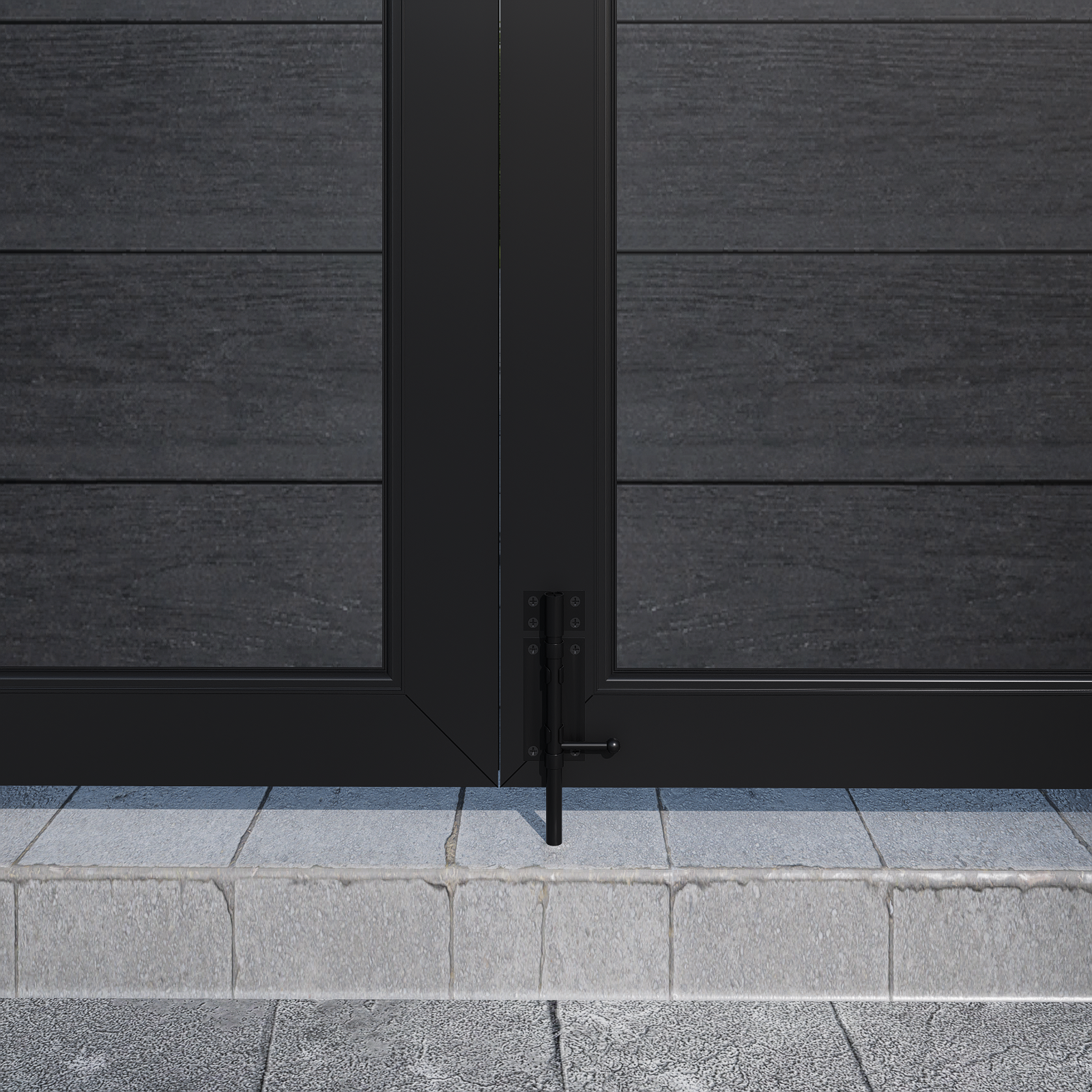 Maintenance-free WPC double gate providing privacy and durability