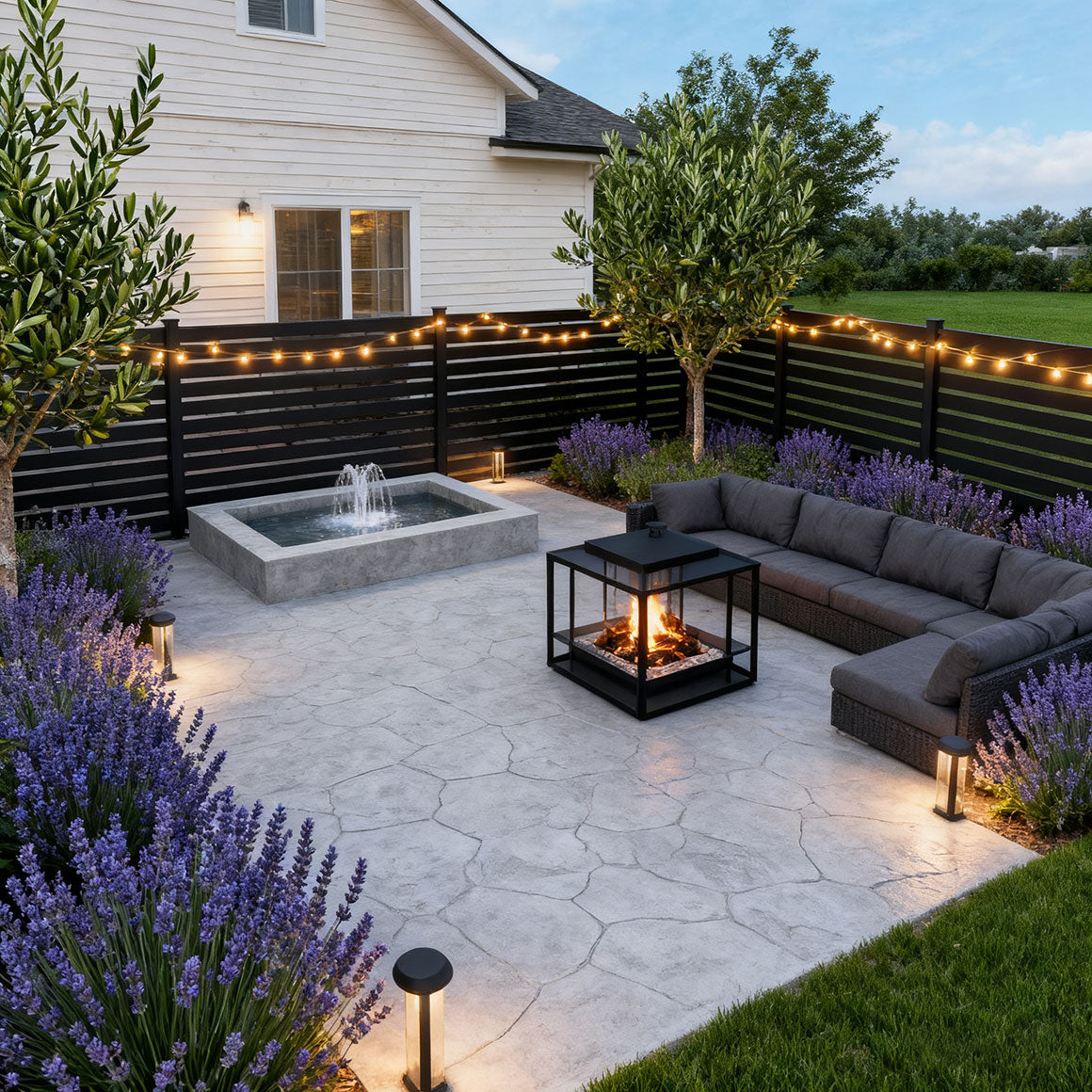 Courtyardmart black aluminum slat fence panel 6ft x 6ft