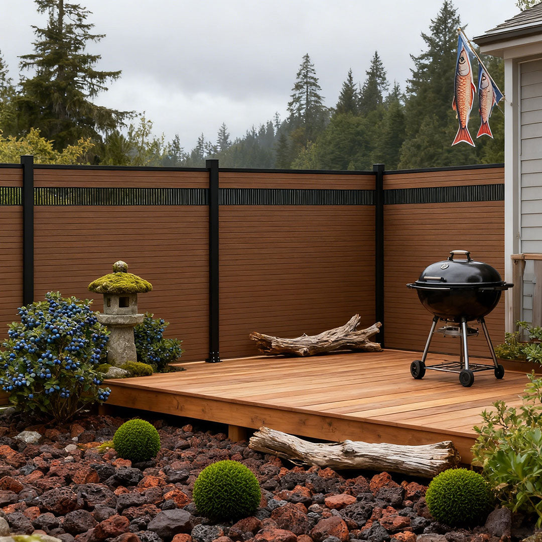 Courtyardmart 6ft x 6ft Carving Composite Privacy Fence Screen for Outdoor Decor, Garden, Backyard, Porch, Patio or Balcony