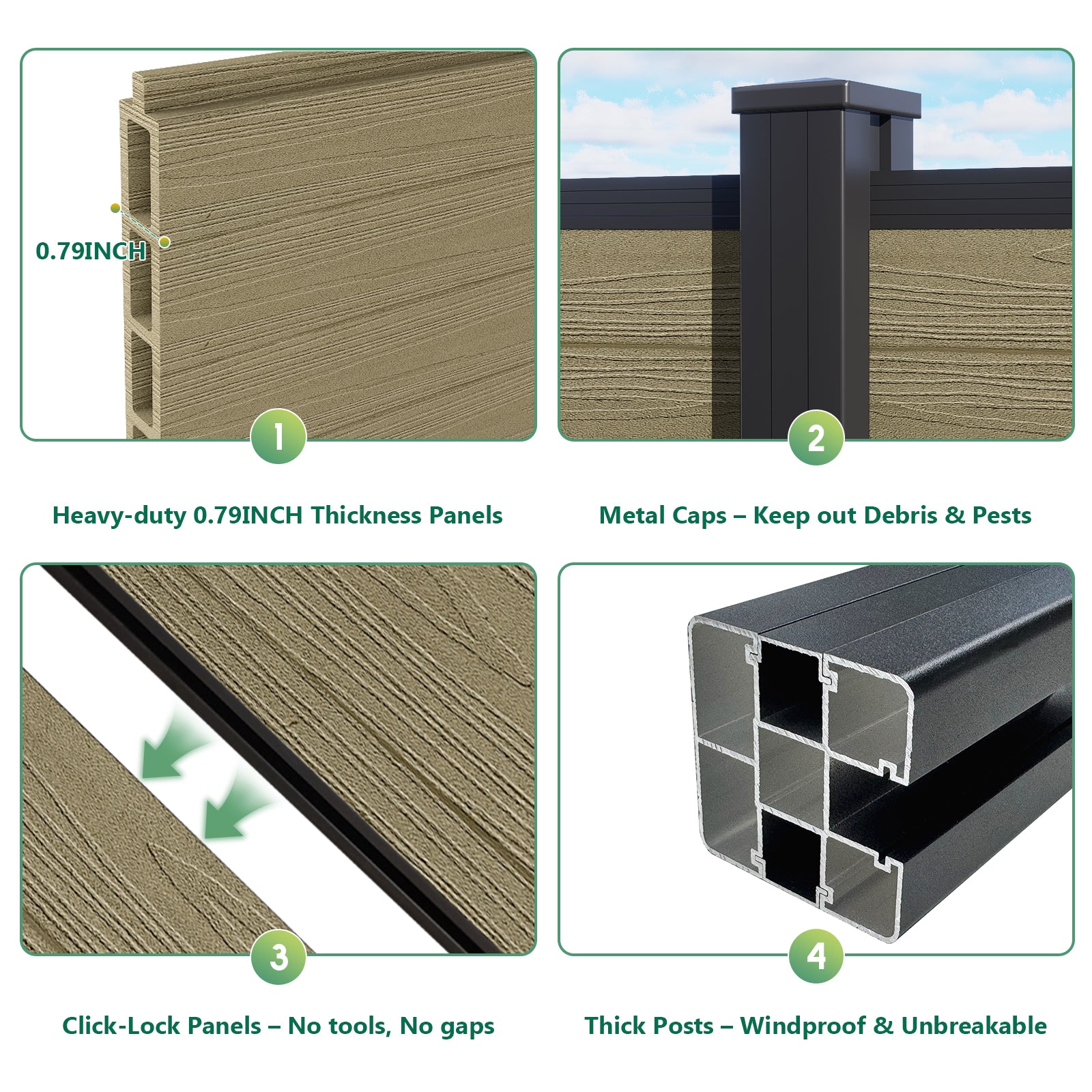 premium outdoor privacy fence for home and landscape