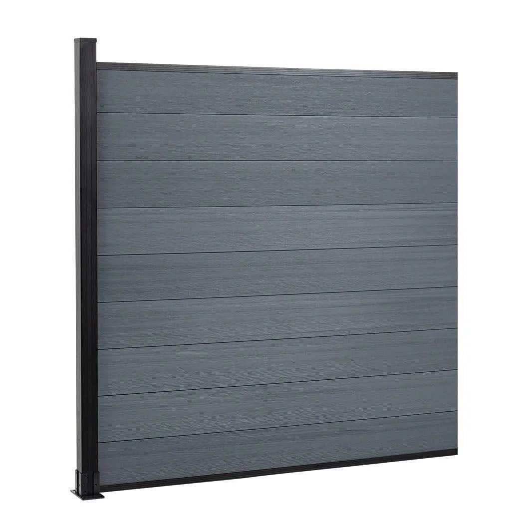 Courtyardmart 6ft x 6ft Composite Privacy Fence Screen in Wood Finish for Backyard