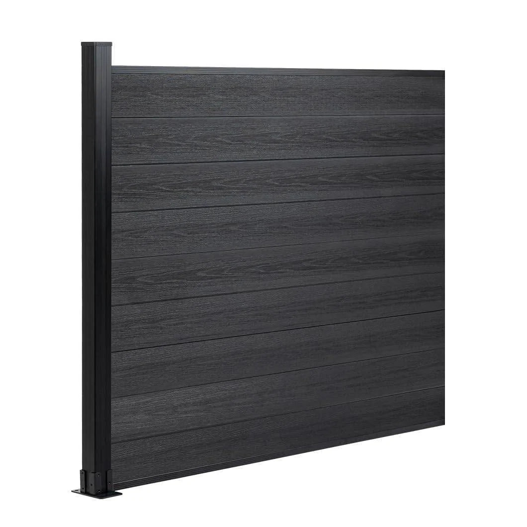 Courtyardmart Black Garden Fence Panels for Backyard
