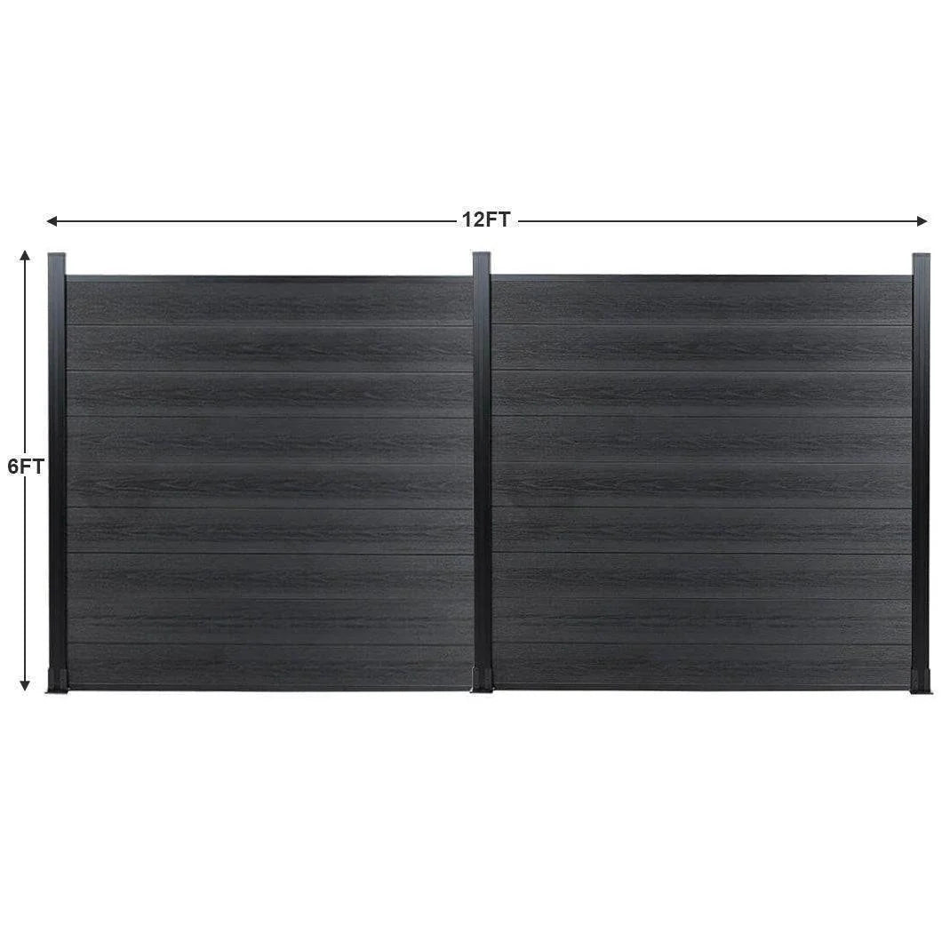6ft x 6ft Wood Finish Composite Fence Screen for Residential Use