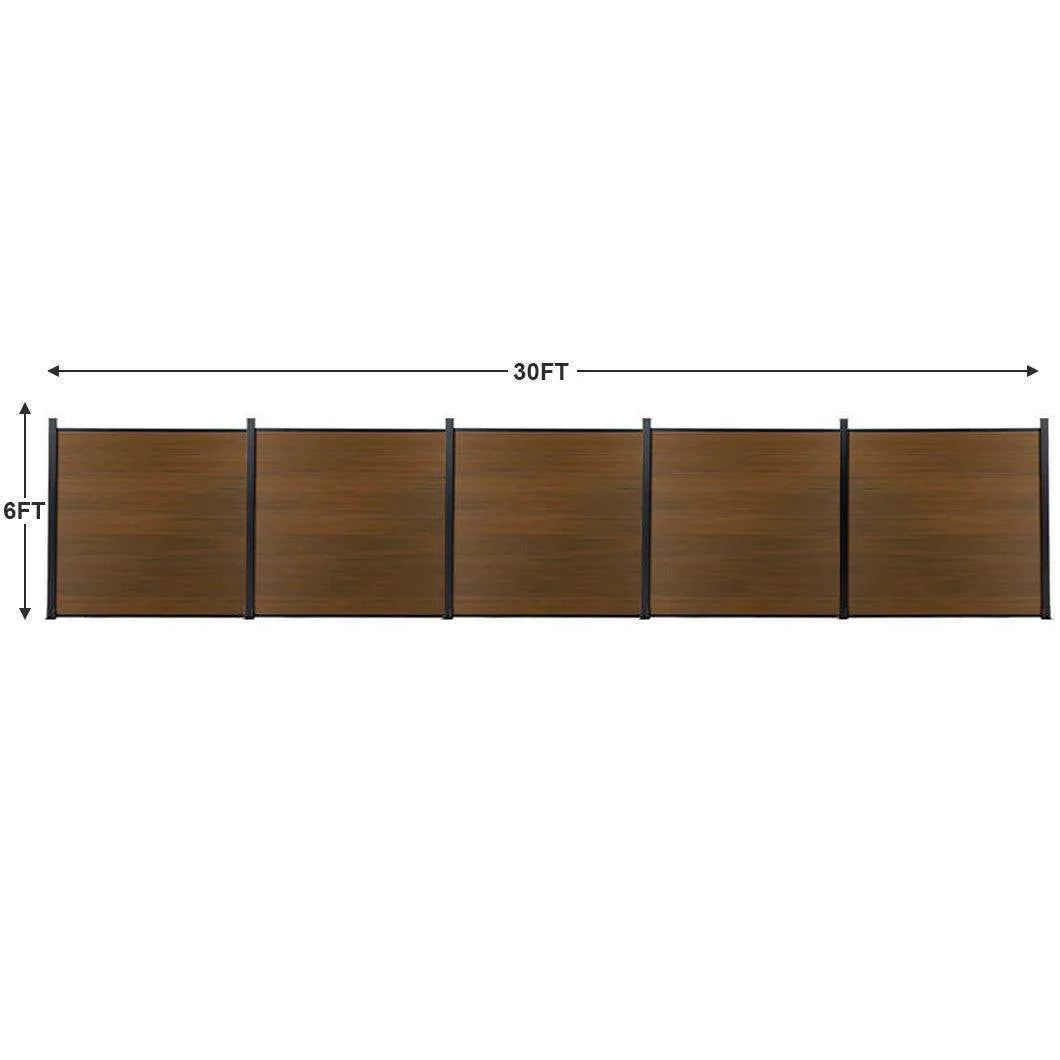 Durable Composite Fence Panels with Wood Finish for Patio