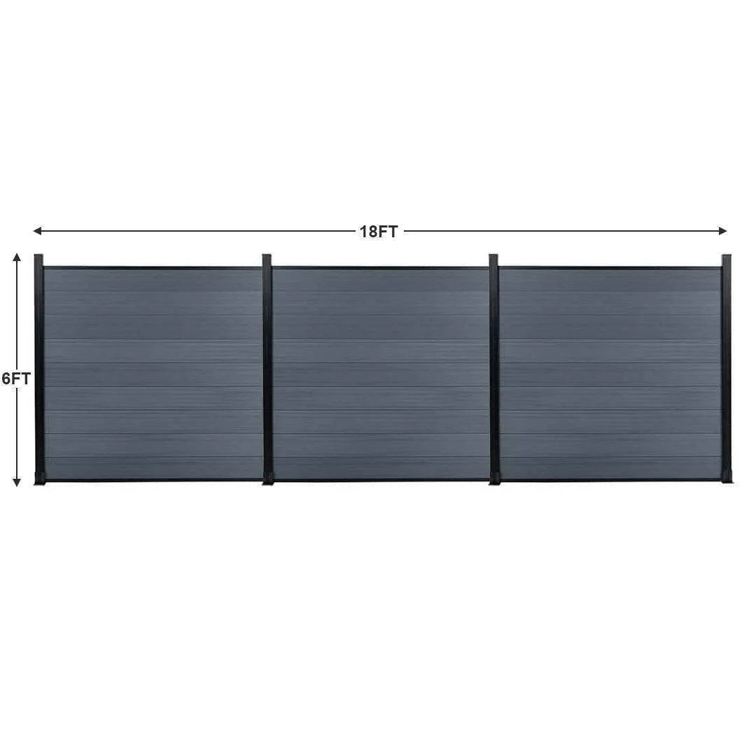 Wood Finish Composite Fence Panels for Outdoor Use