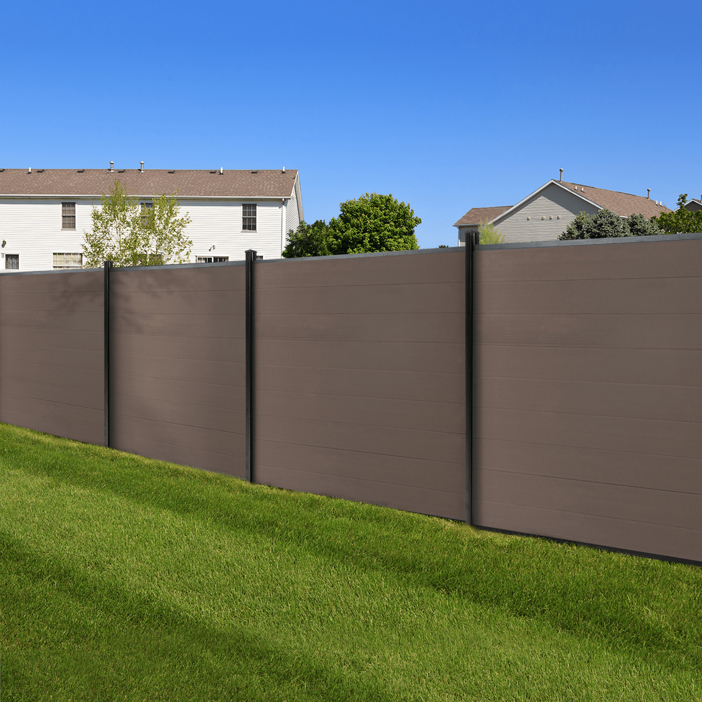 6x8ft underground install composite fence panel