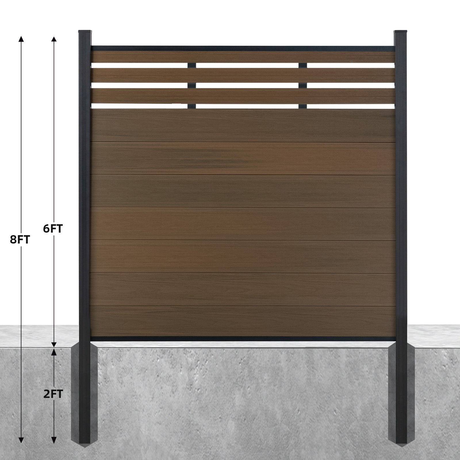 Courtyardmart durable composite fence boards for outdoor spaces