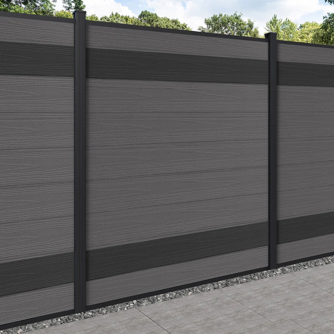 Durable outdoor WPC privacy fence panel for yard and garden privacy