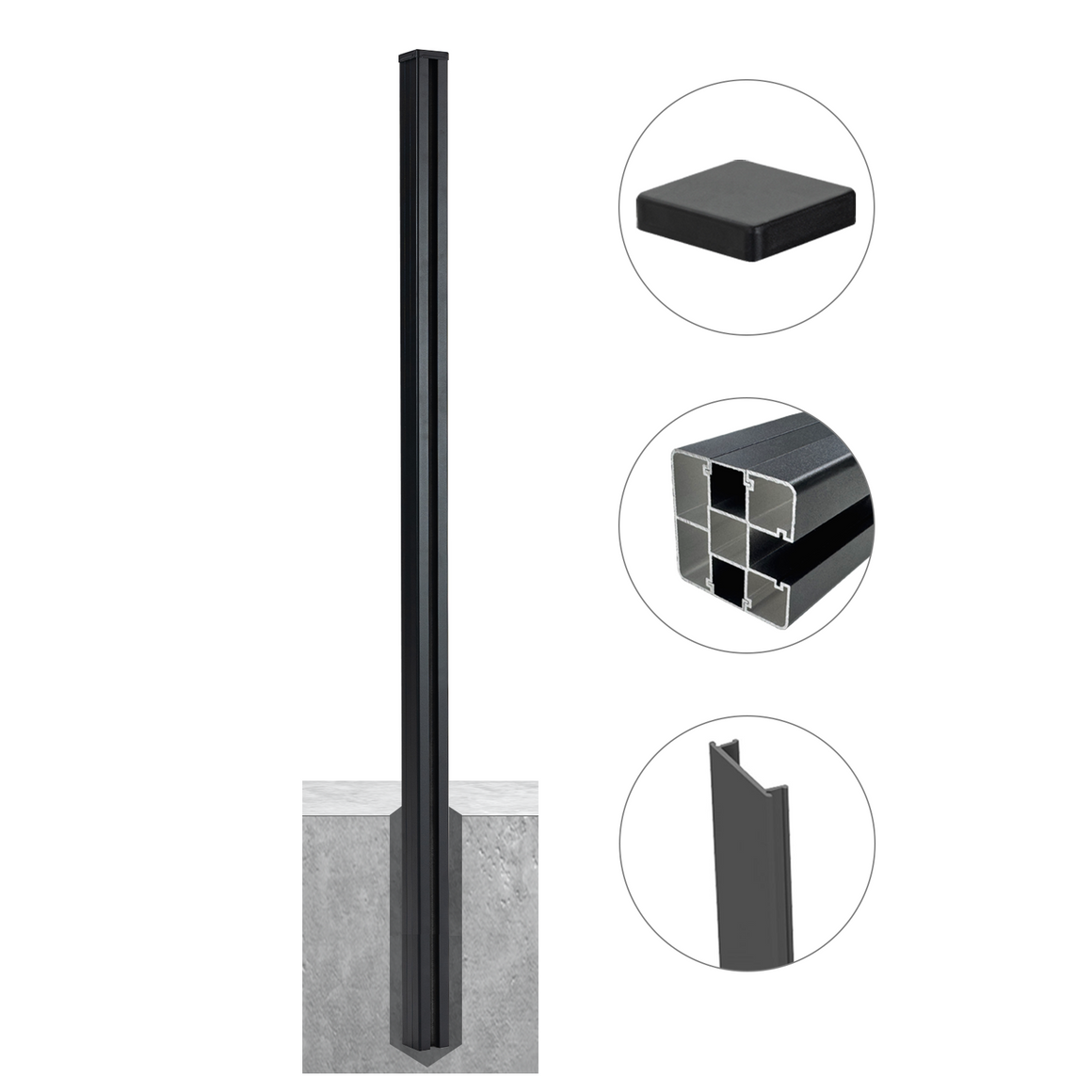 Decorative composite garden fence with wood look design