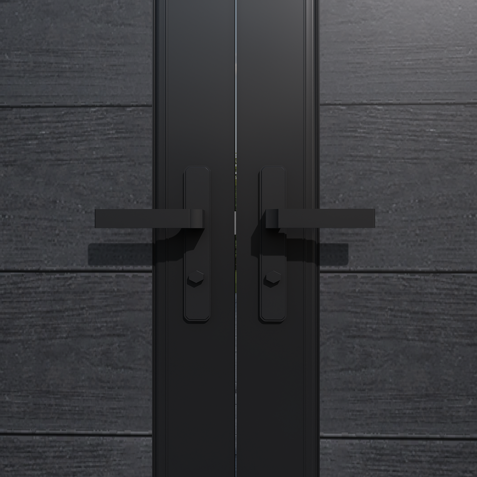 Outdoor patio double swing fence gate