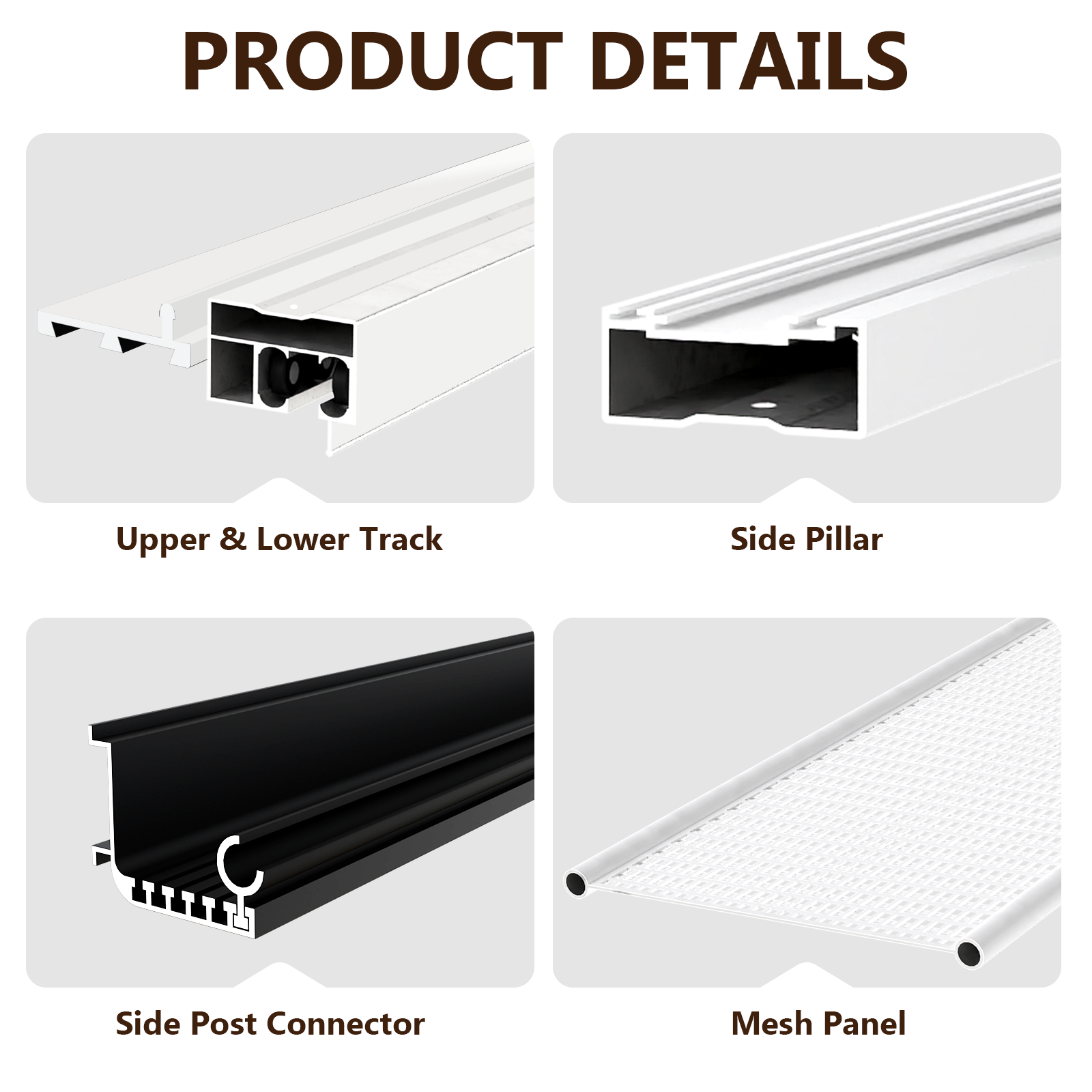 Retractable Screen Door 36" x 79.92" Aluminum Sliding Door with Lock, Magnetic Closure for Front & Patio Doors, Pet Proof