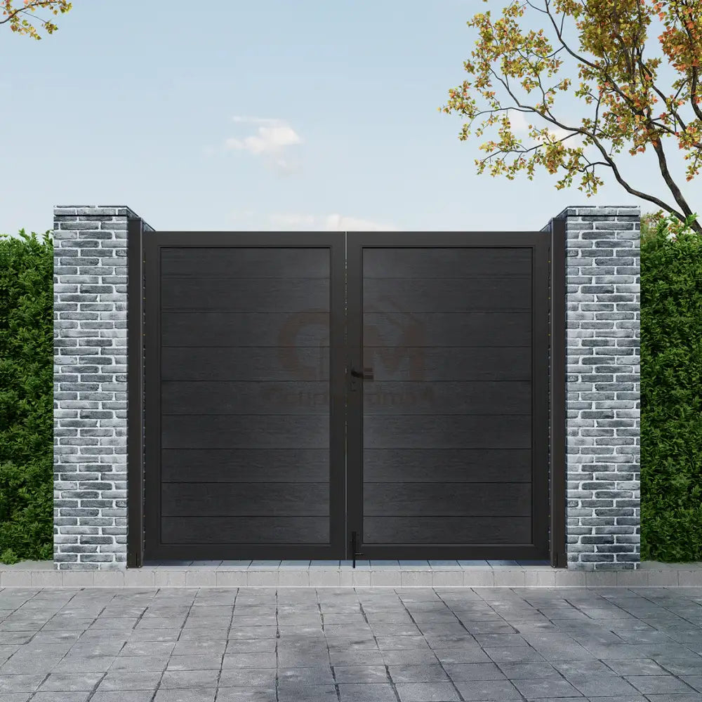 Courtyardmart 10ft x 6ft Composite Privacy Fence Gate Set with Strong Metal Frame Wide Outdoor Entry for Garden