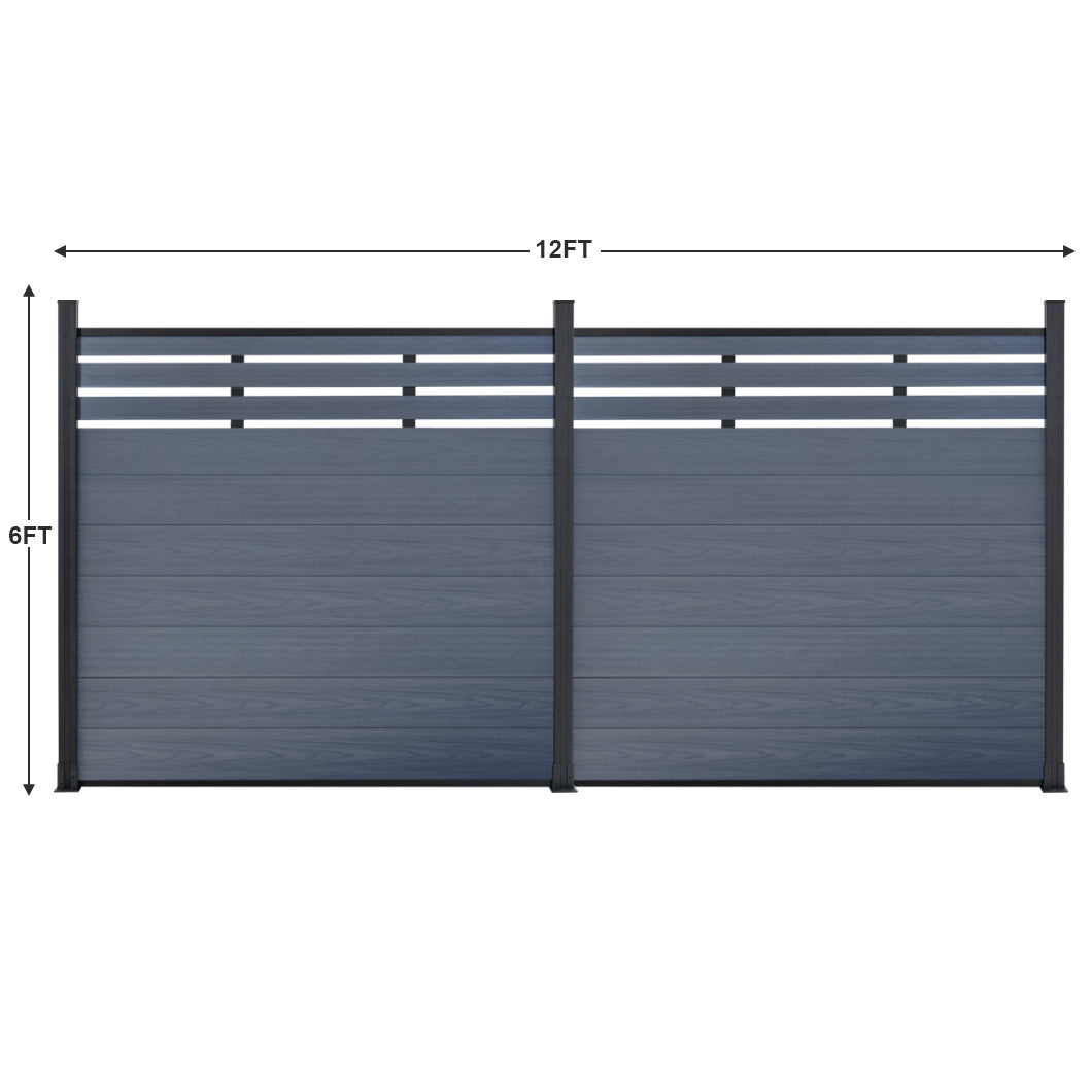 6 ft H x 6 ft Lattice Top fence Ground screw installation