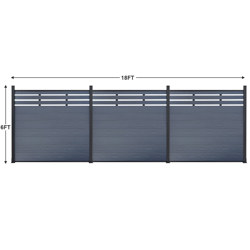 6 ft H x 6 ft Lattice Top fence Ground screw installation