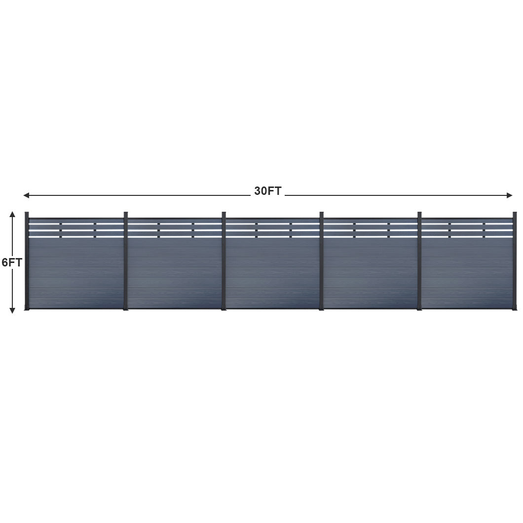 6 ft H x 6 ft Lattice Top fence Ground screw installation