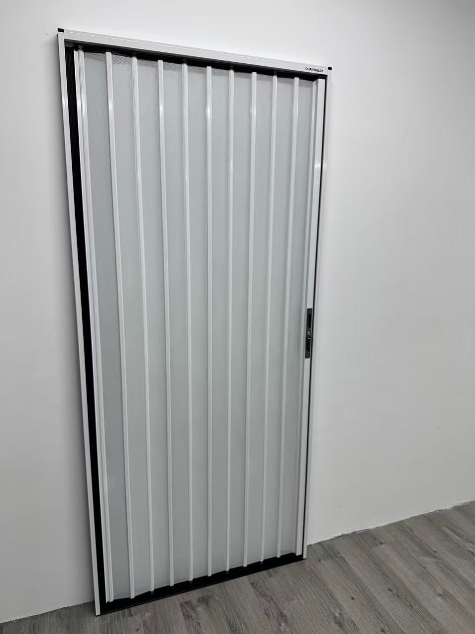 Quantalloy Retractable Screen Door 36" x 79.92" Aluminum Sliding Door with Lock, Magnetic Closure for Front & Patio Doors, Pet Proof