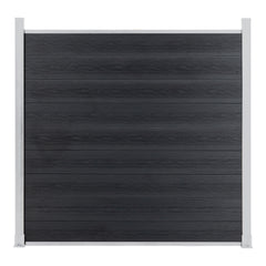 6ft*6ft Wood grain panel fence silver post ground screw installation