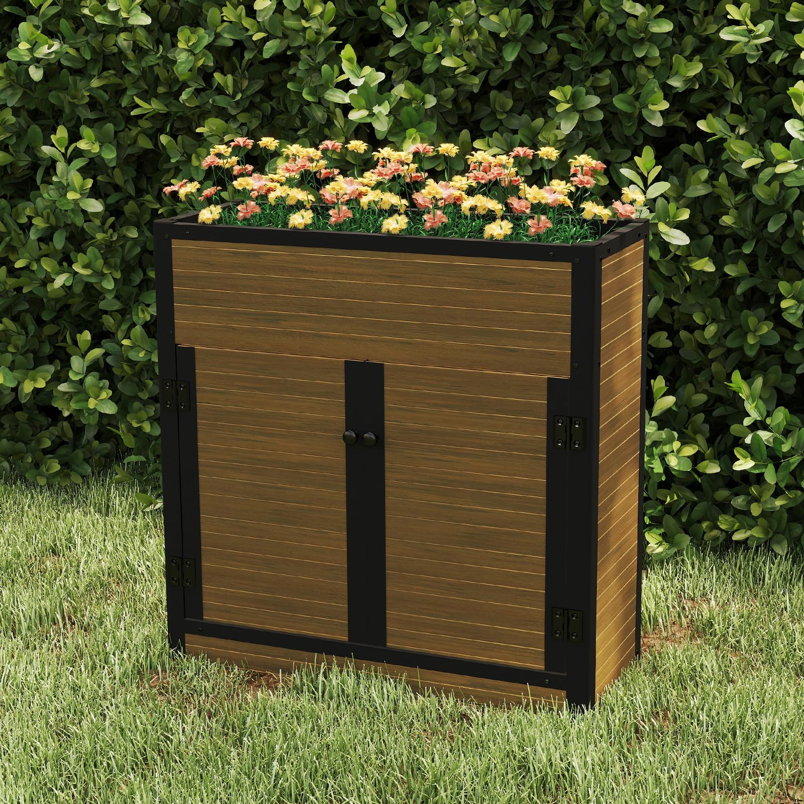 35"x14"x35" Raised Bed with Storage Under