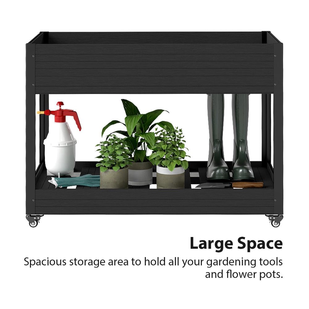 48"x24"x34'' Raised Garden Bed on Wheels