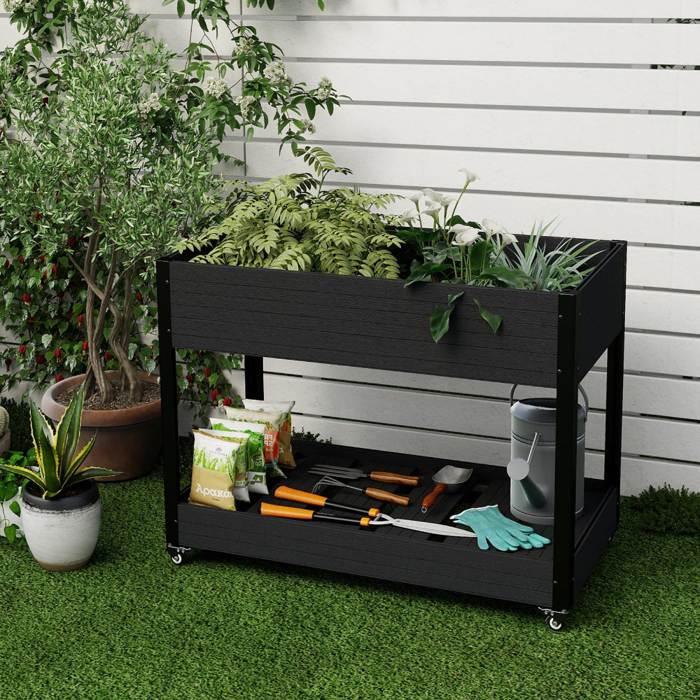 48"x24"x34'' Raised Garden Bed on Wheels