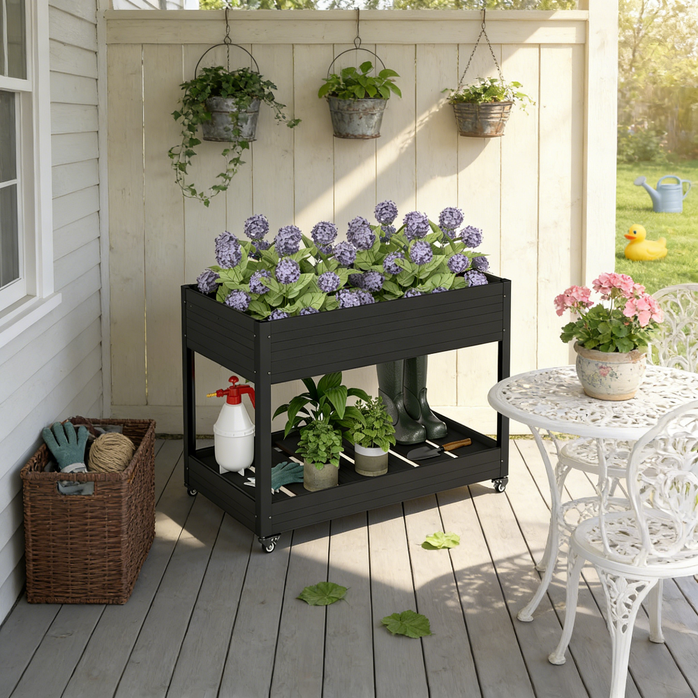 48"x24"x34'' Raised Garden Bed on Wheels