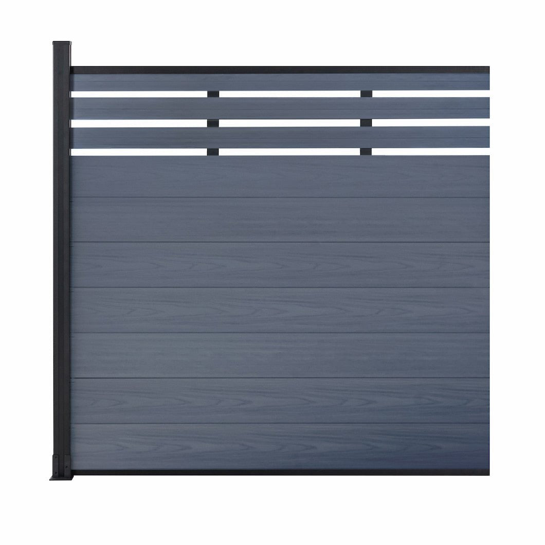 6 ft H x 6 ft Lattice Top fence Ground screw installation - CourtyardMart