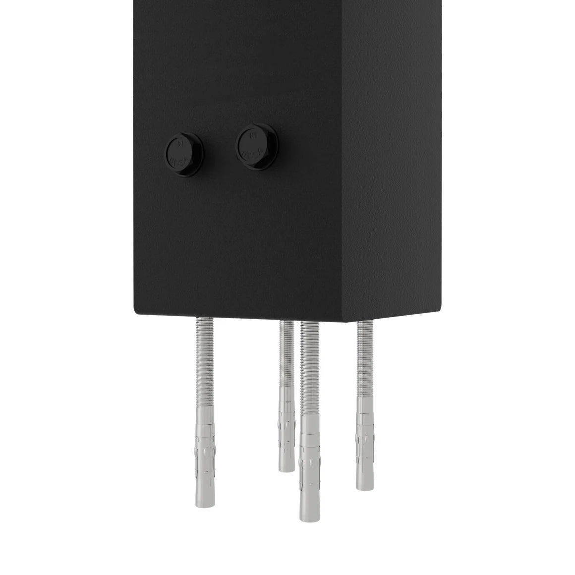 6.2ft Black Aluminum Gate Posts for Single or Double Gates, Surface Mount Gatepost for Concrete or Ground Install