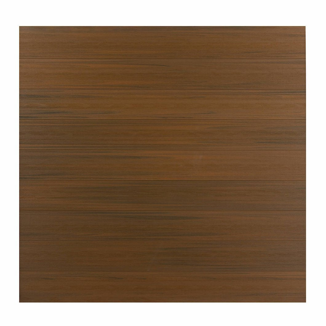 6ft x 6ft Wood grain panel fence, ground screw installation, aluminum frame/posts - CourtyardMart