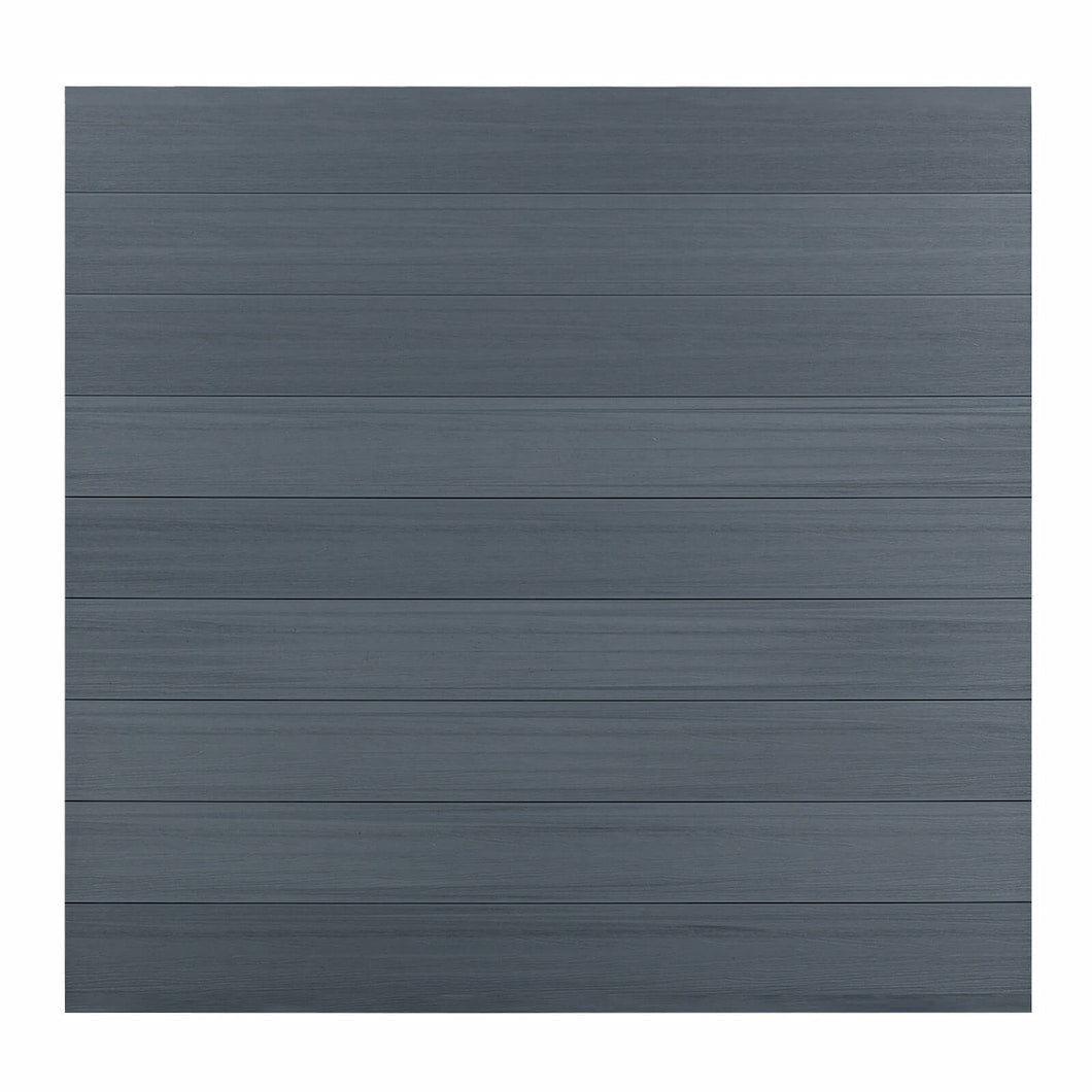 6ft x 6ft Wood grain panel fence, ground screw installation, aluminum frame/posts - CourtyardMart