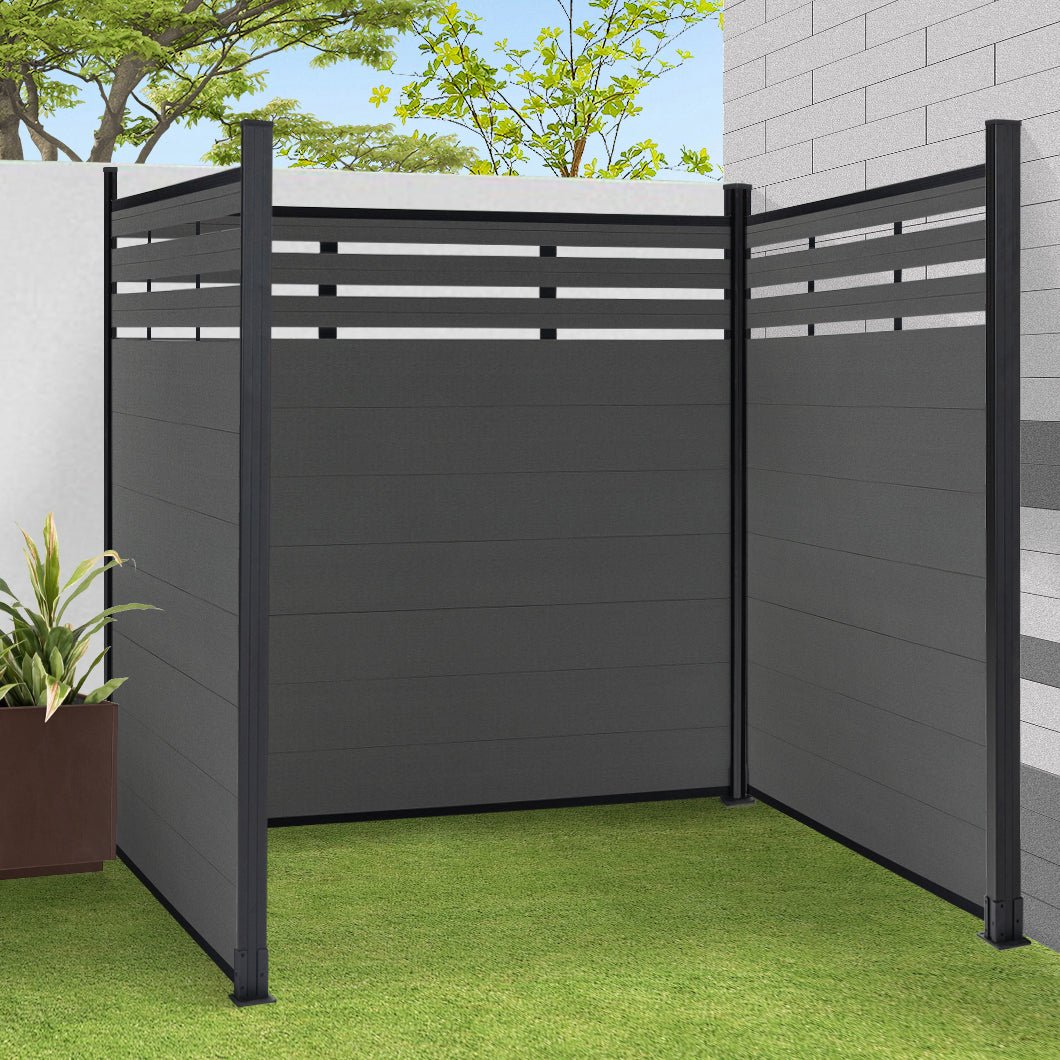 6ft*6ft Lattice Top fence inground post Brushed Finish - CourtyardMart