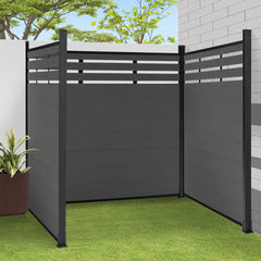 6ft*6ft Lattice Top fence inground post Brushed Finish - CourtyardMart