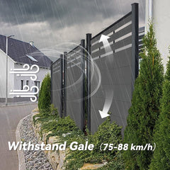 6ft*6ft Lattice Top fence inground post Brushed Finish - CourtyardMart